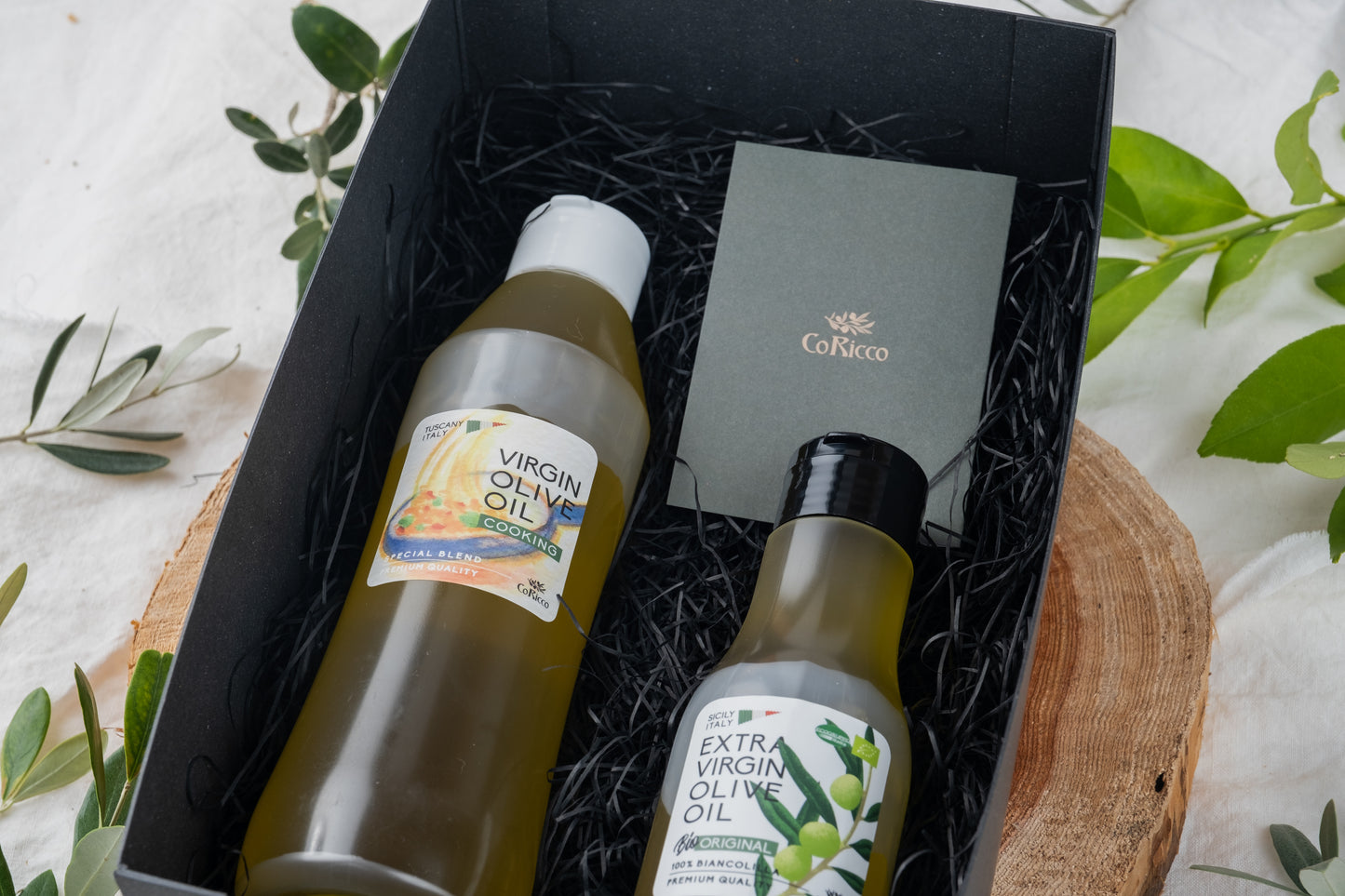 【贈答用】EXTRA VIRGIN OLIVE OIL 230ml×1＋VIRGIN OLIVE OIL 500ml #COOKING